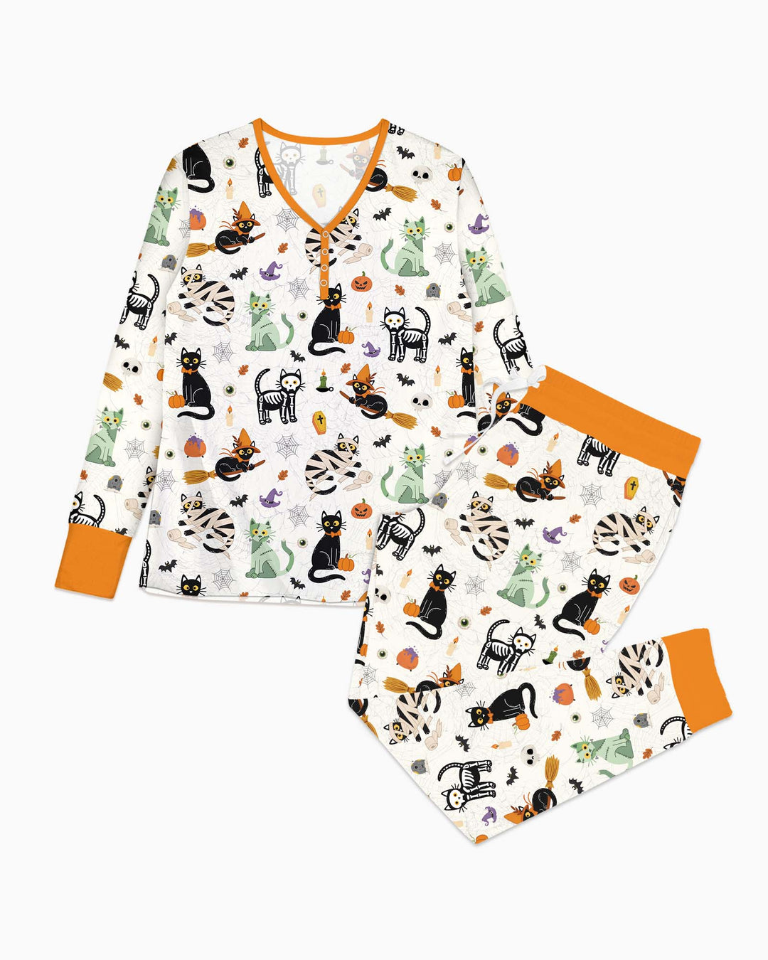 Spooky Cat Squad Bamboo Women Pajama Set