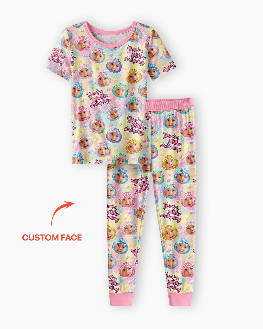 CUSTOM Template Bamboo Two Piece Short Sleeve Pyjamas Set