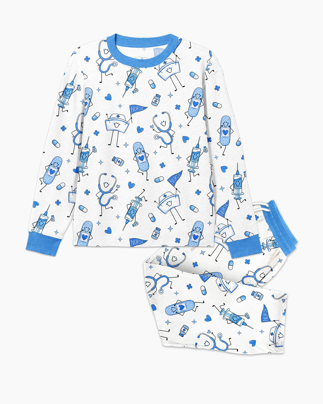 Cute Nurse Crew Bamboo Men's Pajama Set