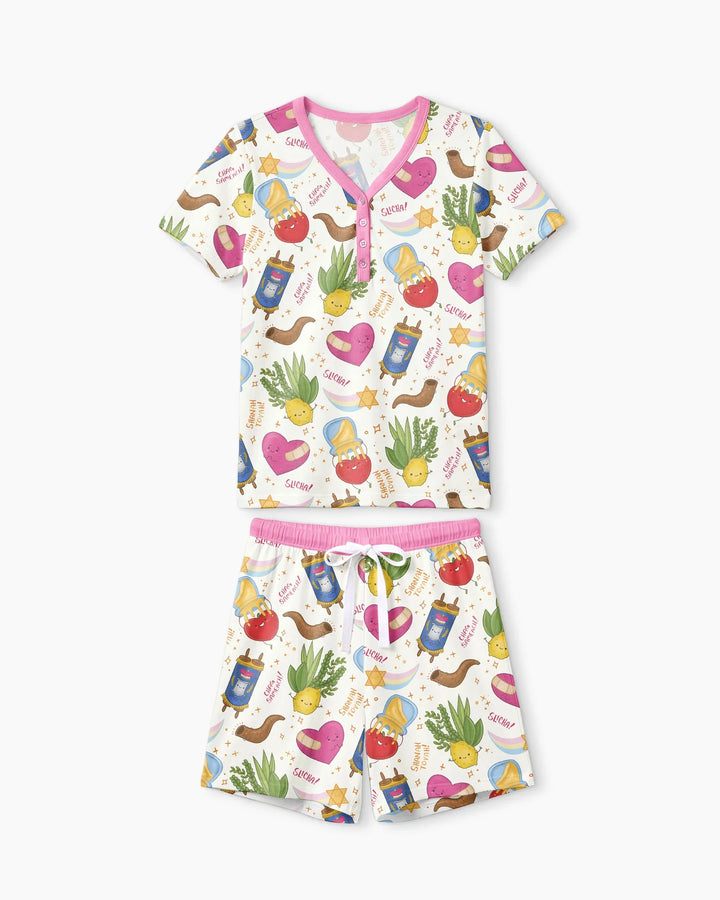 Jewish High Holidays Bamboo Women Short Sleeve Short Pajama Set