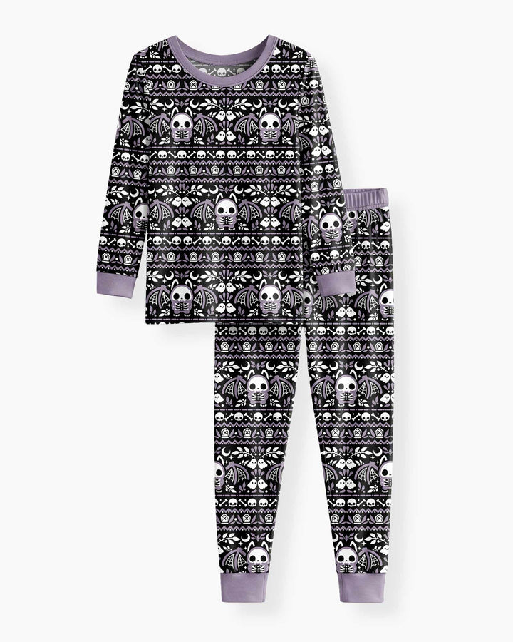 Batty Fair Isle Bamboo Two Piece Long Sleeve Pajama Set