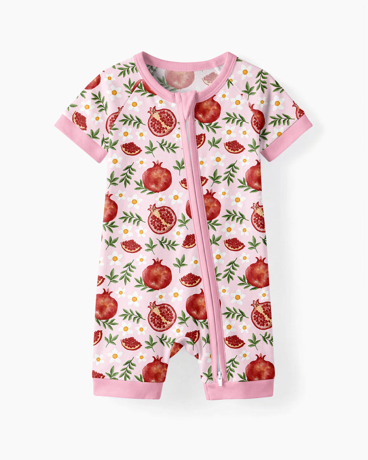 Pomegranate Garden Joy Family Matching Bamboo Shorty Zippy