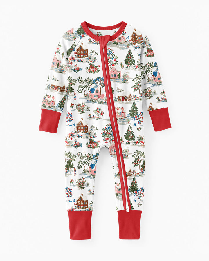 Christmas Village Winter Holiday Bamboo Convertible Zippy