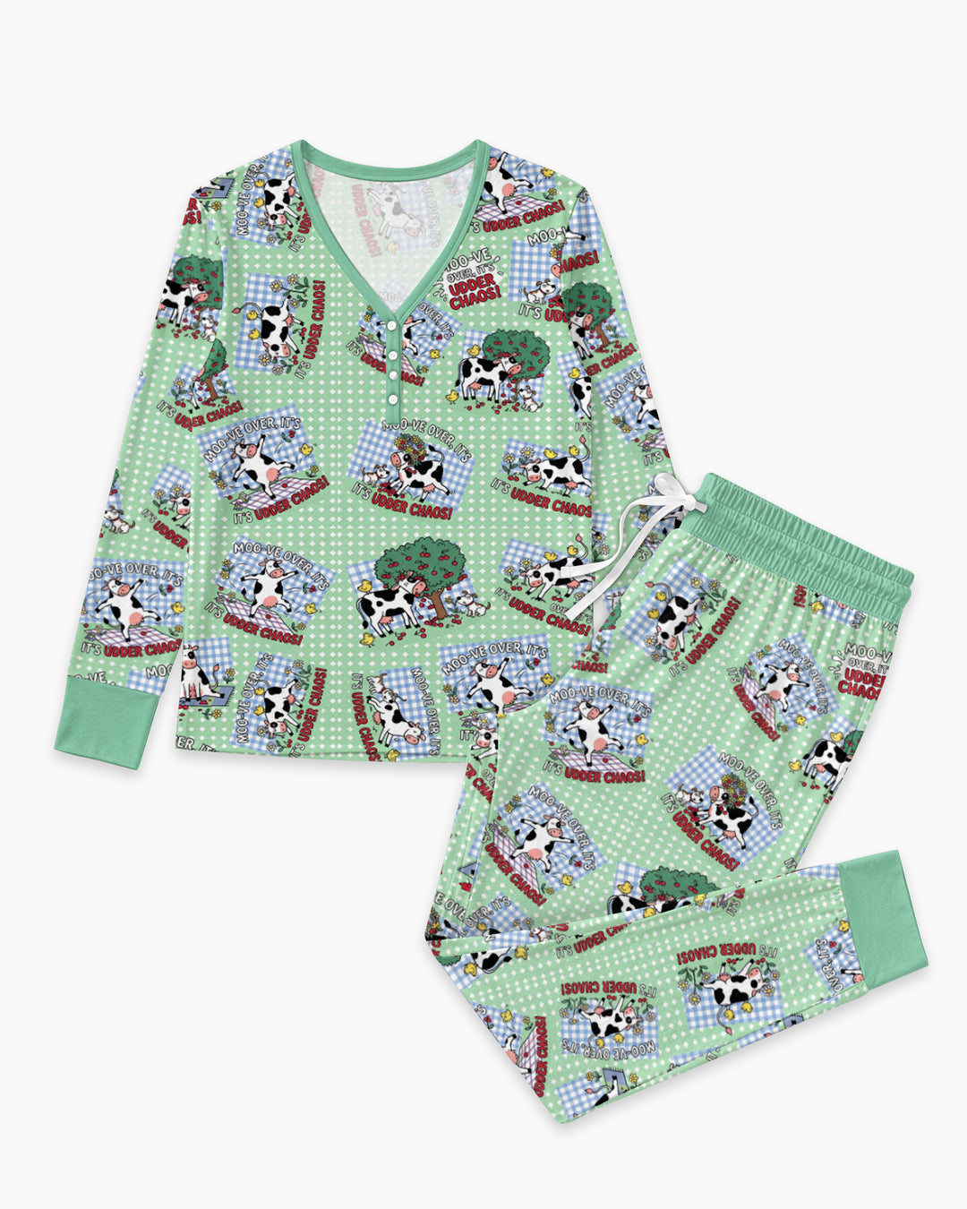 Udder Chaos Bamboo Women Pajama Set