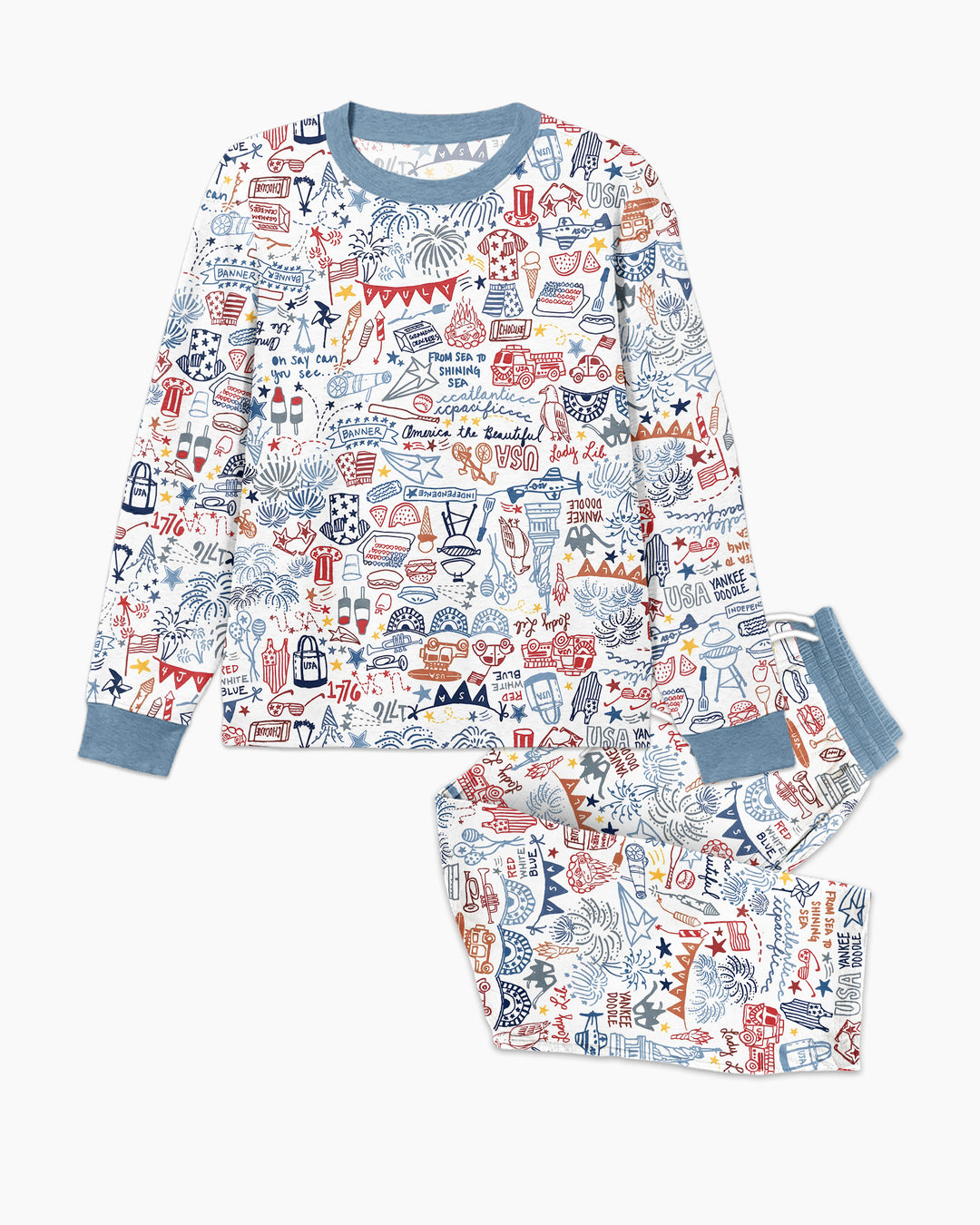 Liberty Doodle 250th Family Matching Bamboo Men's Pajama Set