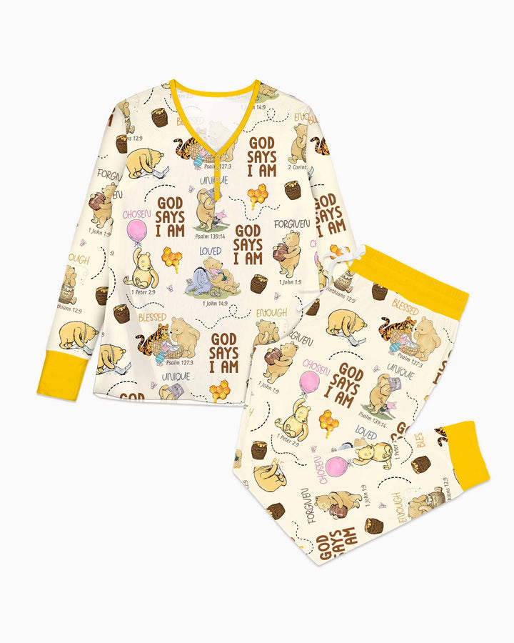God Says I Am – Little Blessings Bamboo Women Pajama Set