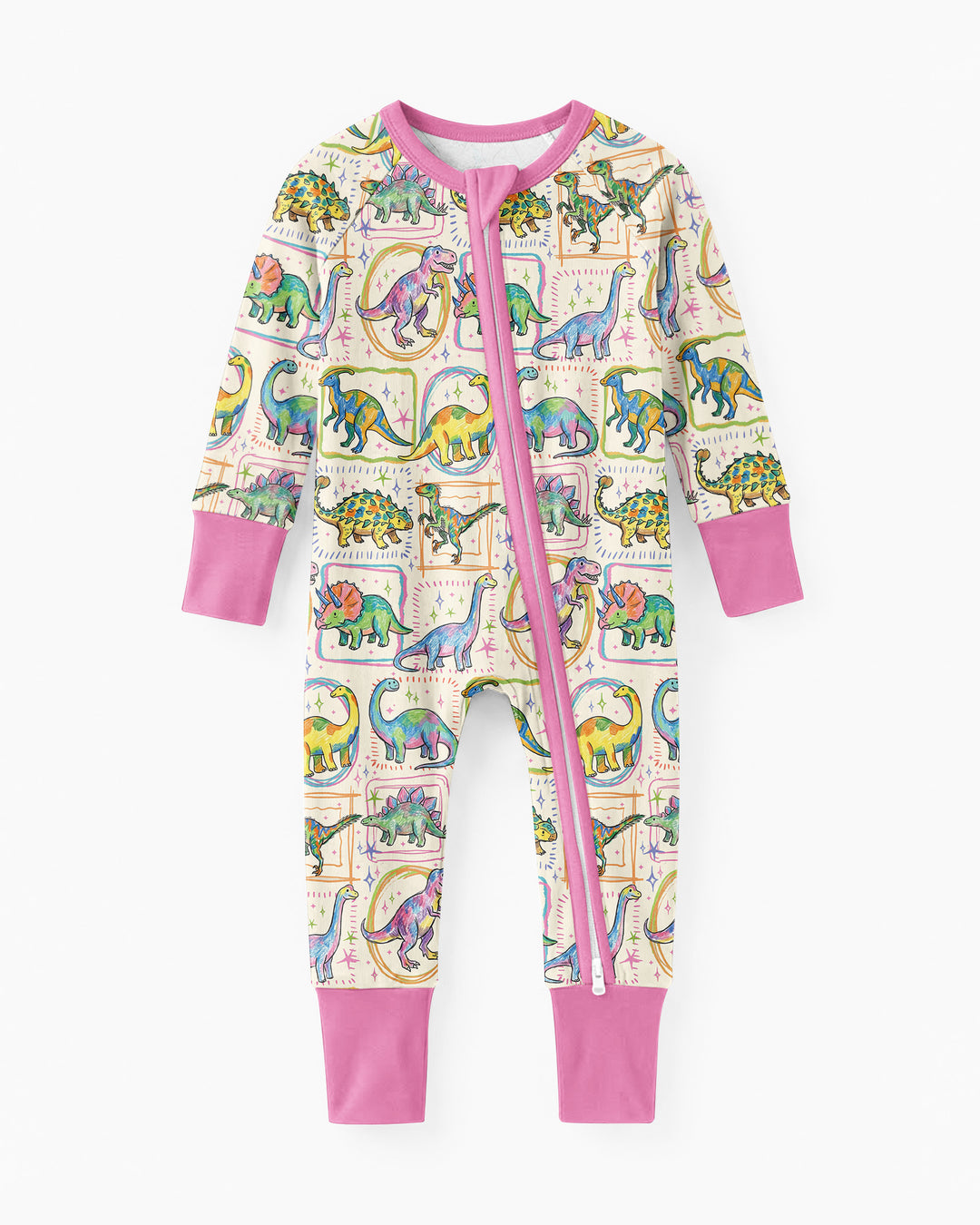 Colorful Dino Sketchbook Bamboo Convertible Zippy