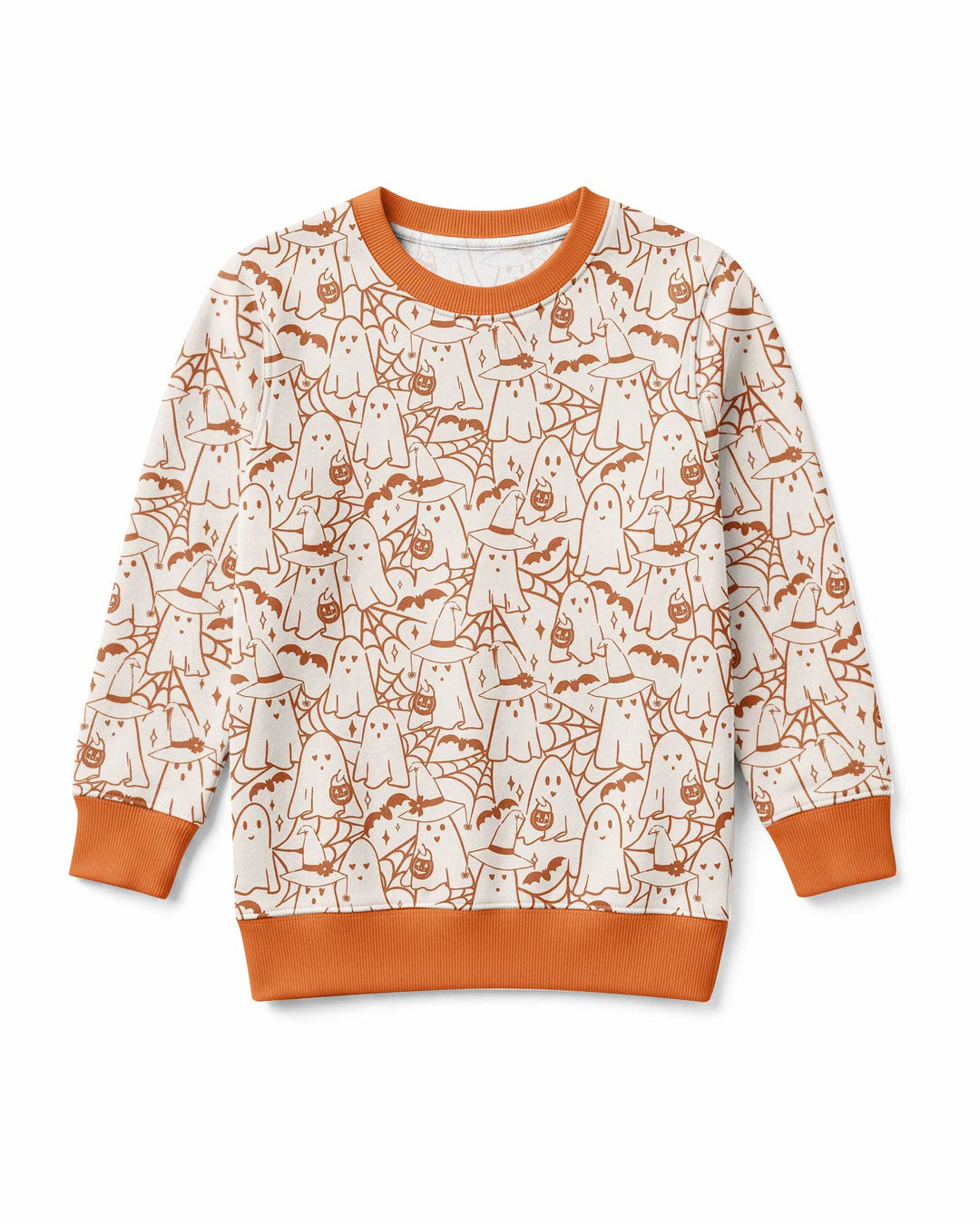 Boo Trick or Treat Ghosts Halloween Bamboo Crewneck Sweatshirt