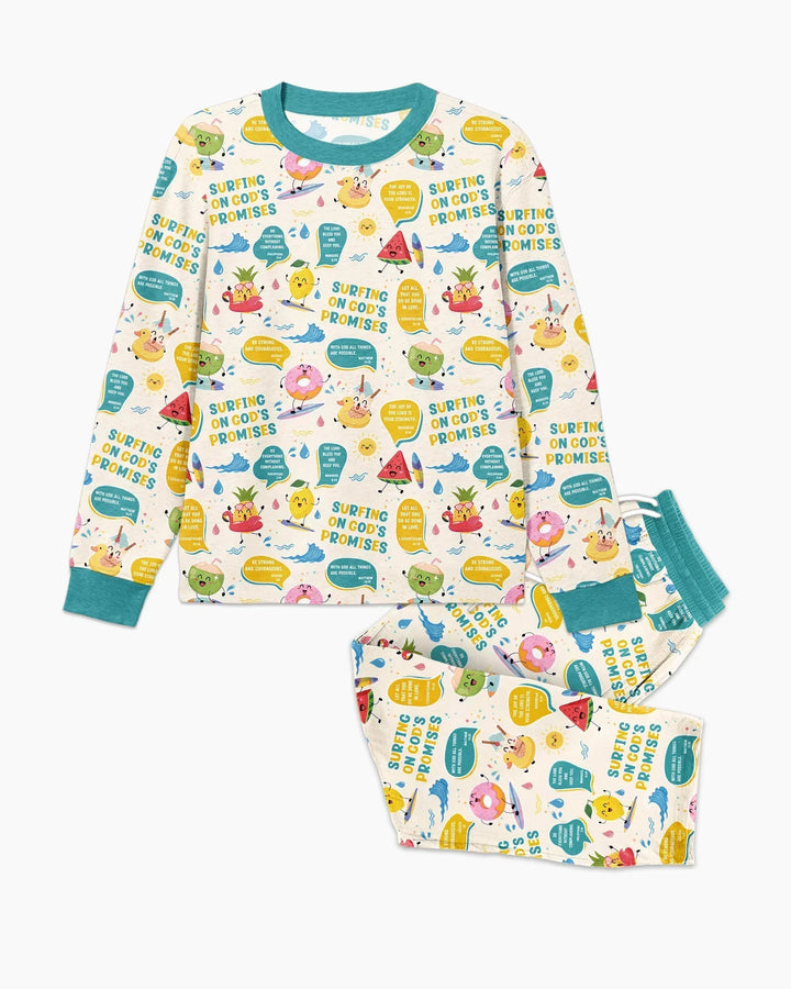 Summer Fruits Surfing On God's Promises Bamboo Men's Pajama Set