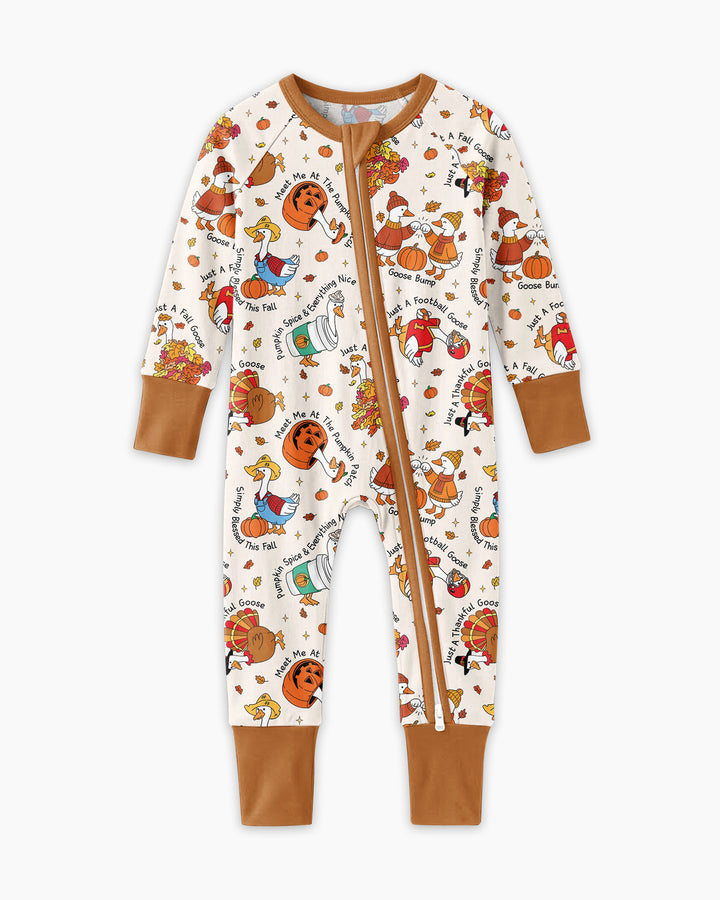 Just A Fall Goose Family Matching Bamboo Convertible Zippy