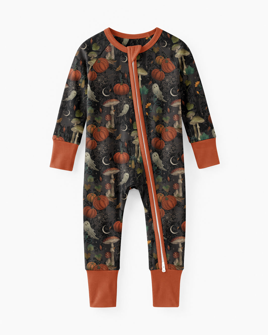 Spooky Cute Ghost Pumpkin Mushroom Halloween Bamboo Convertible Zippy
