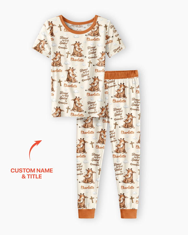 CUSTOM Template Bamboo Two Piece Short Sleeve Pyjamas Set