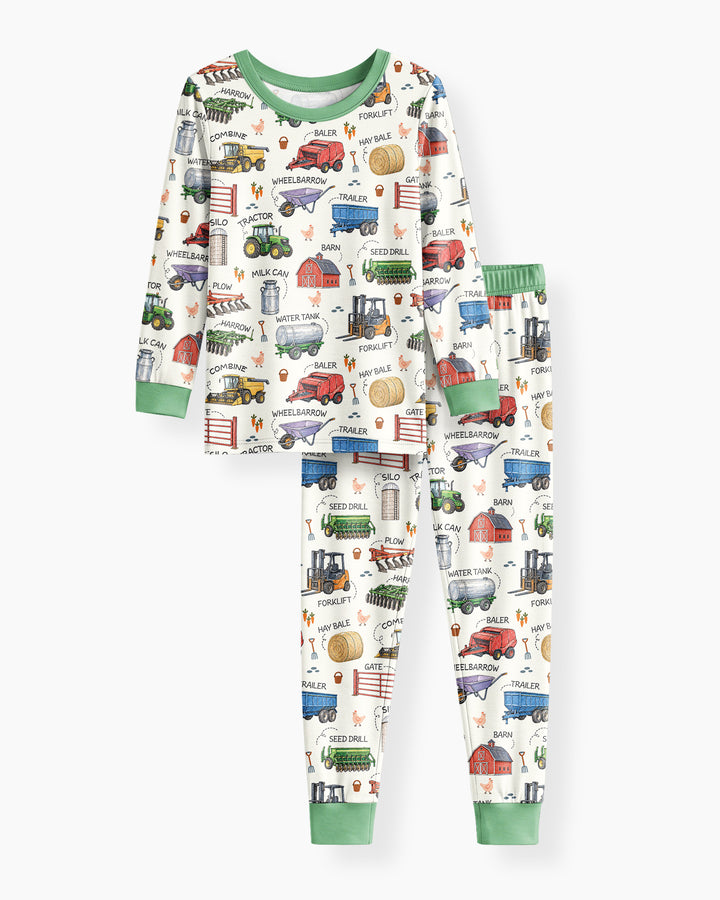 Little Farmer Bamboo Two Piece Long Sleeve Pajama Set