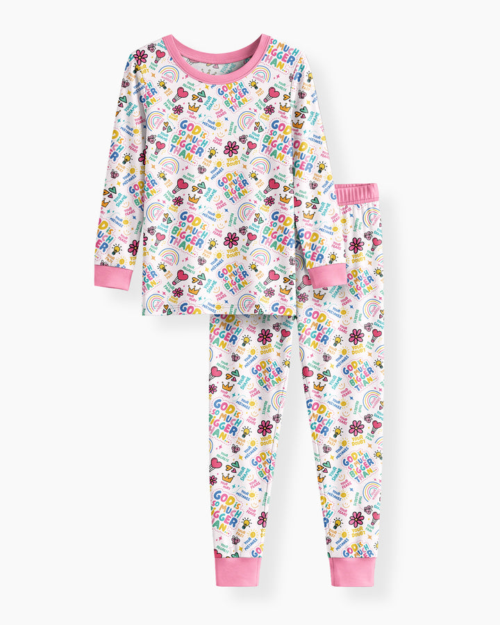 Template Bamboo Two Piece Long Sleeve Pyjamas Set