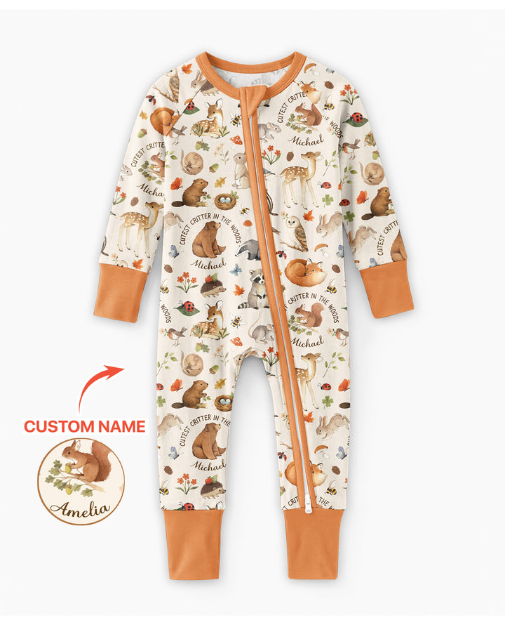 Cutest Critter In The Woods Custom Name Bamboo Convertible Zippy