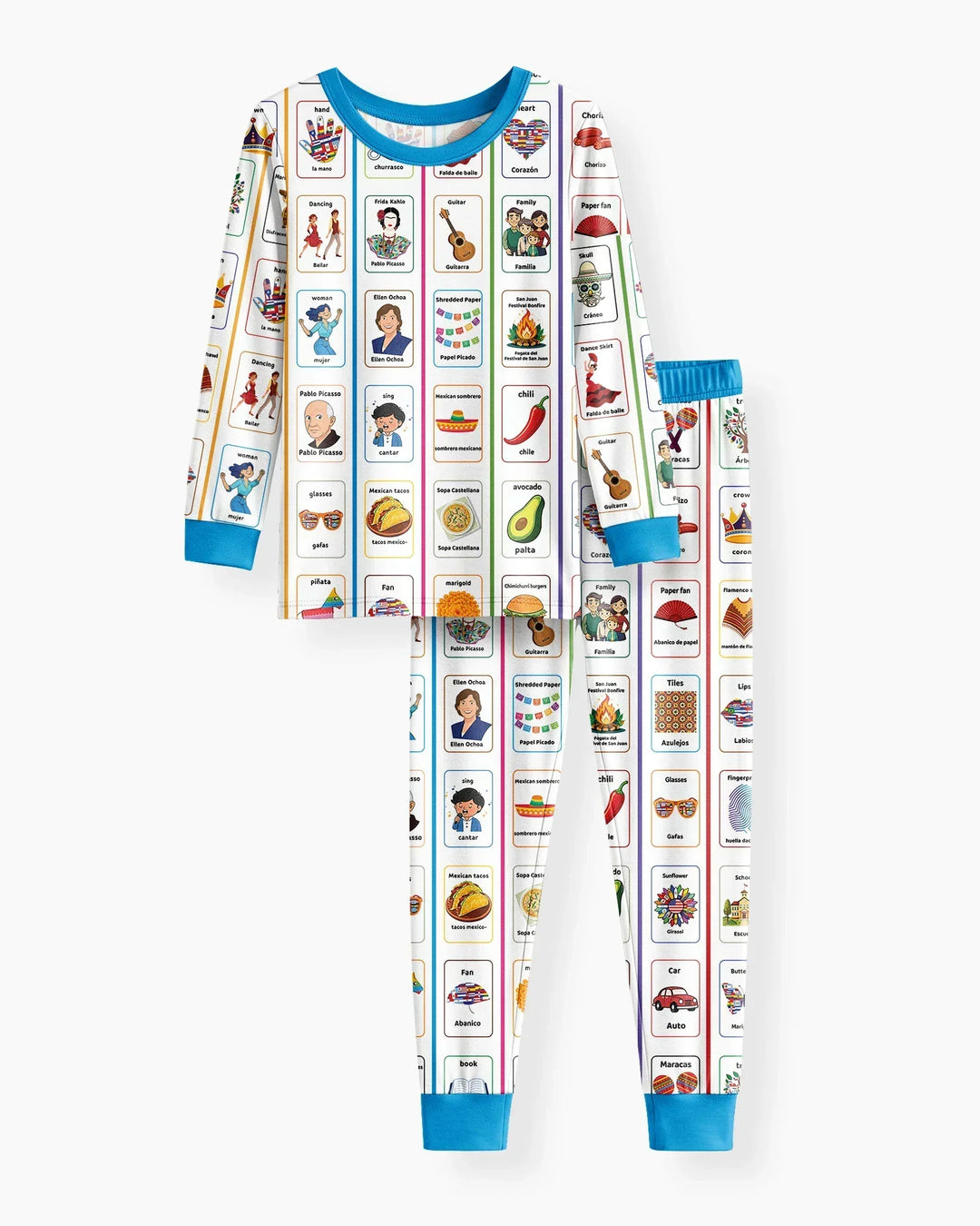 Template Bamboo Two Piece Long Sleeve Pyjamas Set