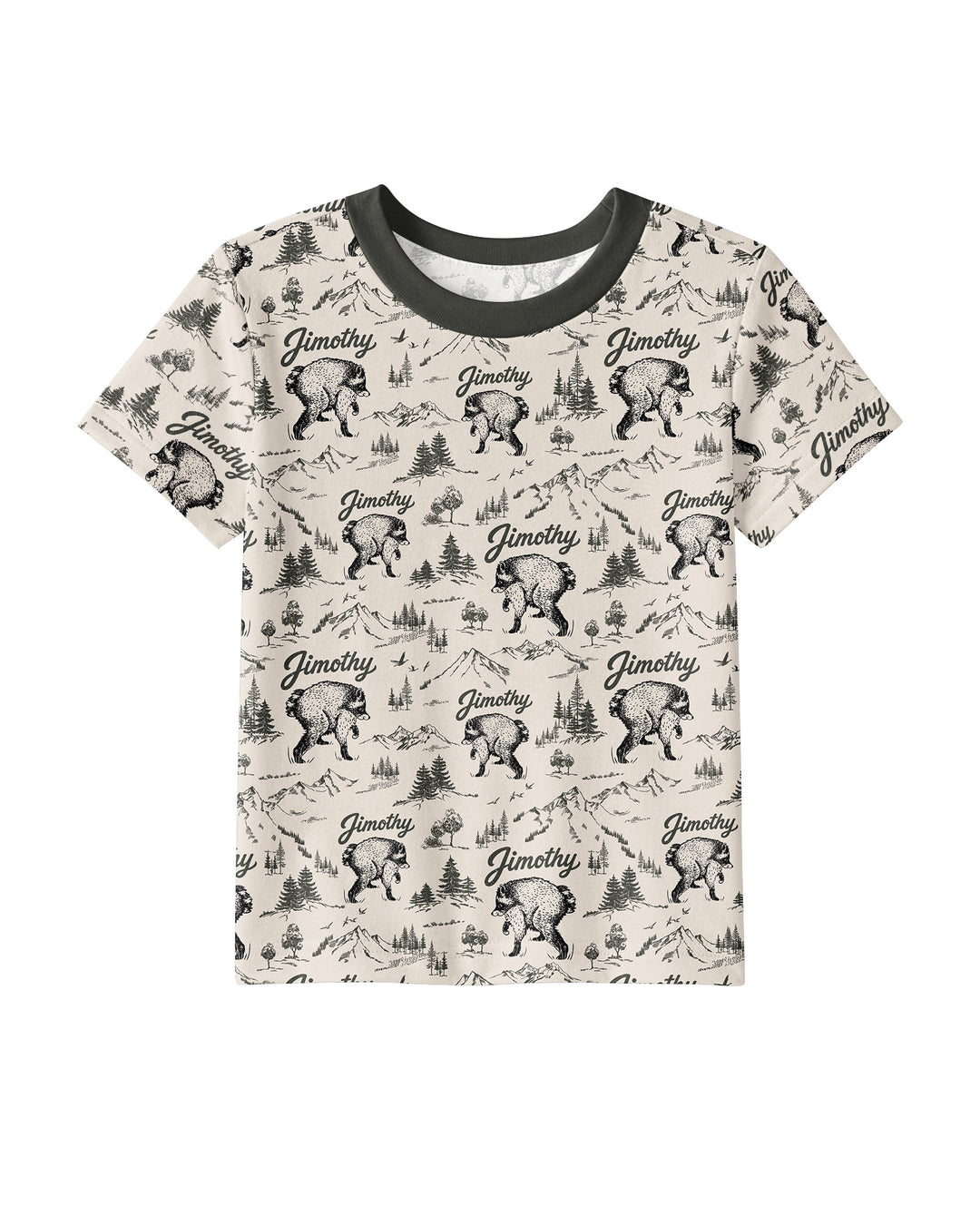 Vintage Jimothy Racoon Family Matching Bamboo Crewneck T-Shirt