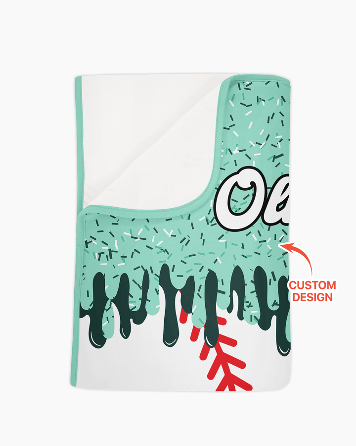 Icecream Drip Scale Bamboo Blanket