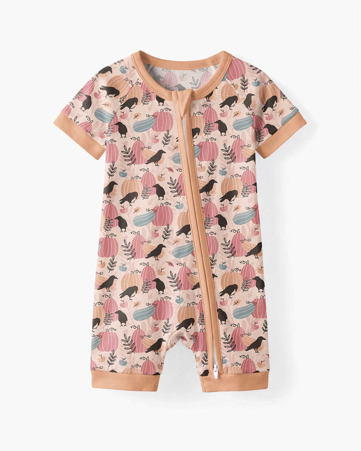 Pastel Pumpkin Patch Bamboo Shorty Zippy