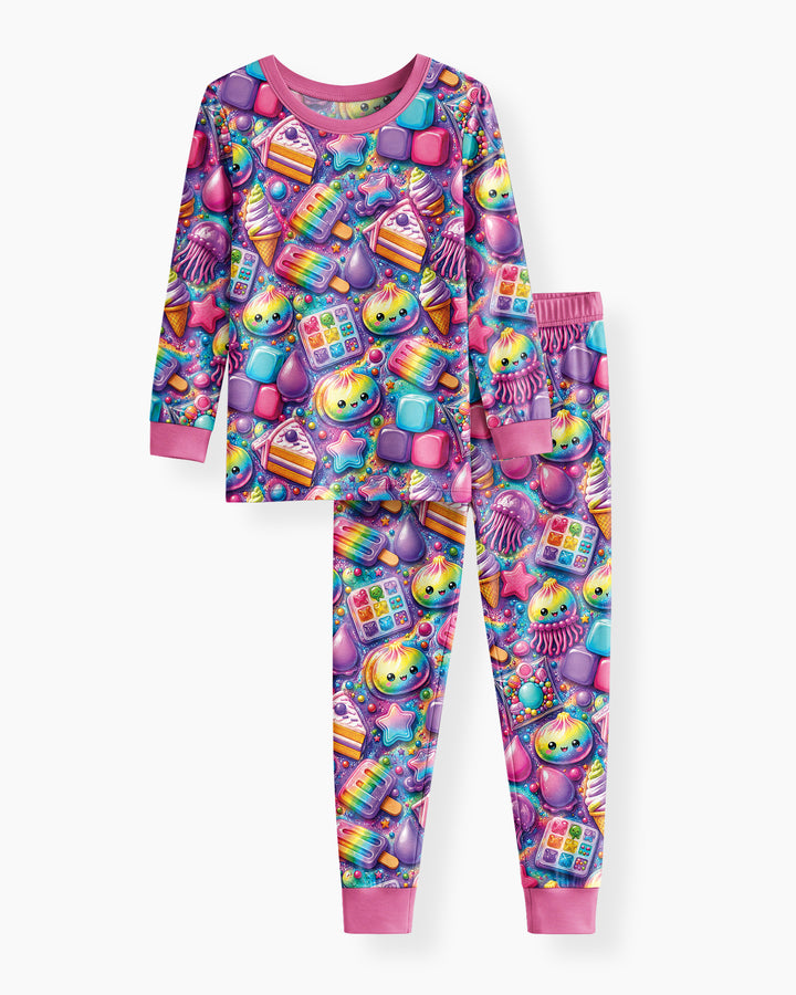 Squishy Party Bamboo Two Piece Long Sleeve Pajama Set