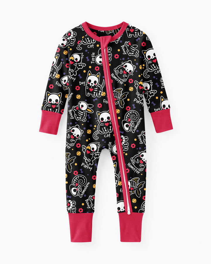 Kawaii Skeleton Pets Bamboo Convertible Zippy