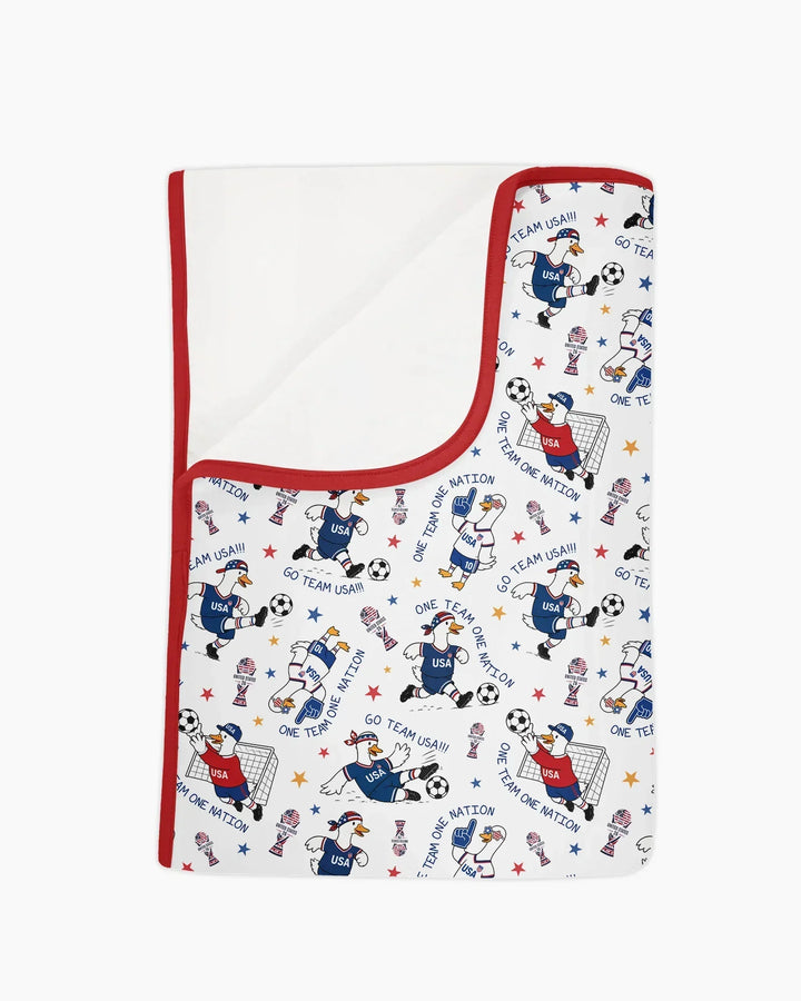 USA Soccer Goose Family Matching Bamboo Blanket