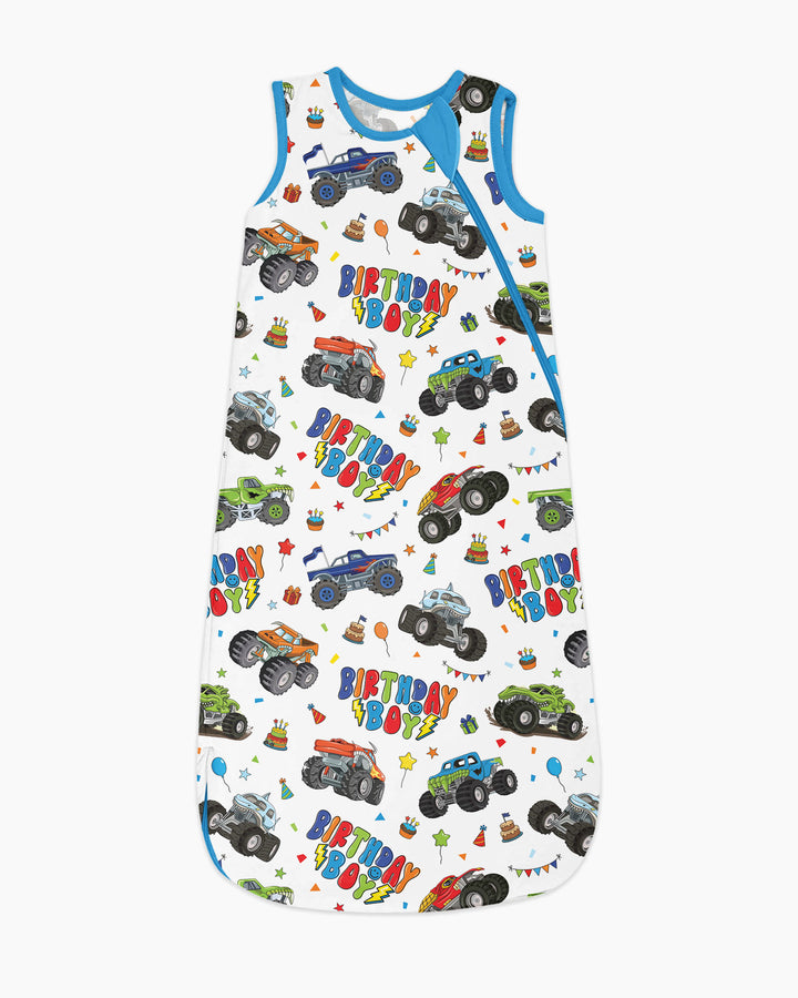 Monster Truck Birthday Boy Bamboo Sleep Bag