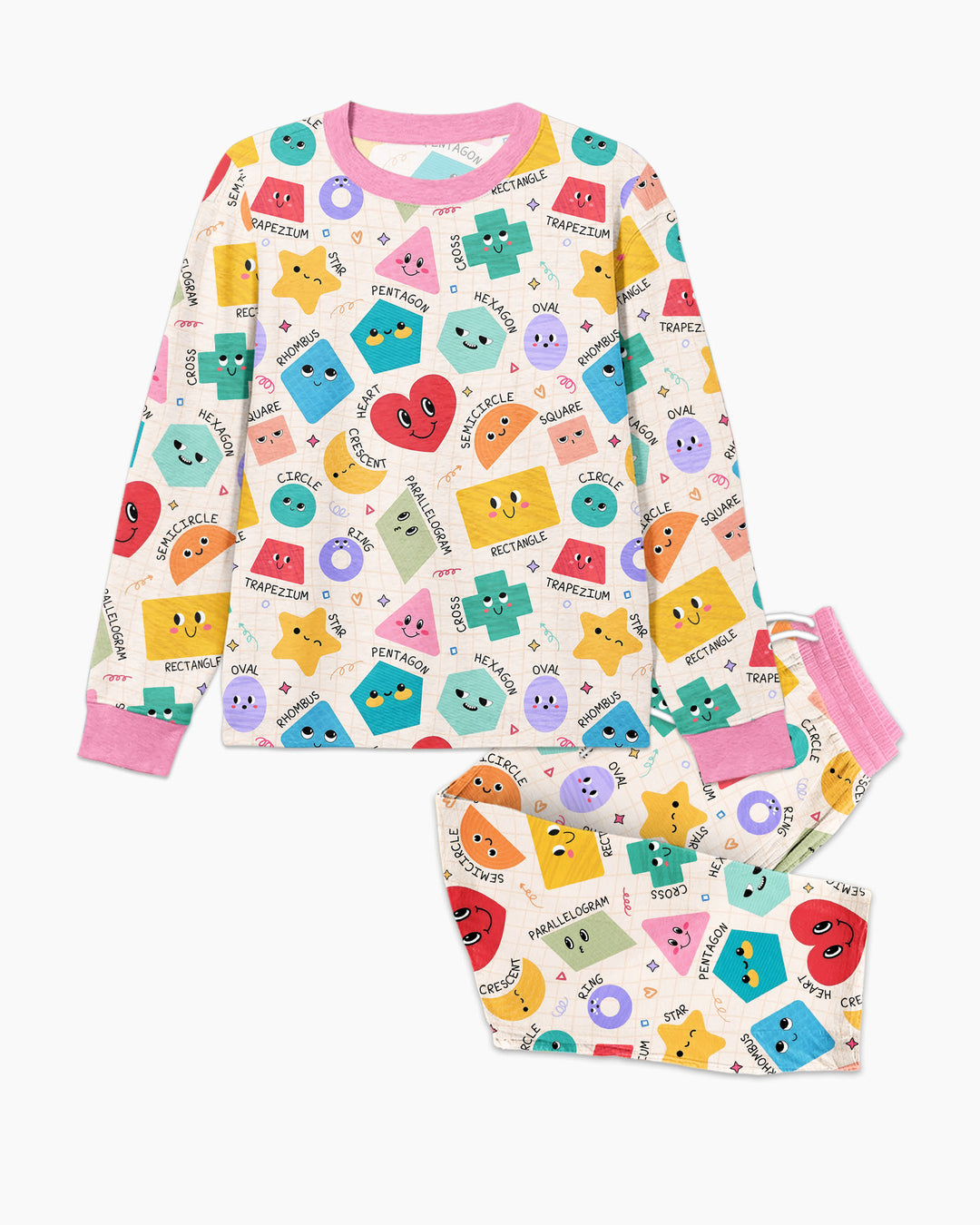 Happy Shape Squad Family Matching Bamboo Men's Pajama Set