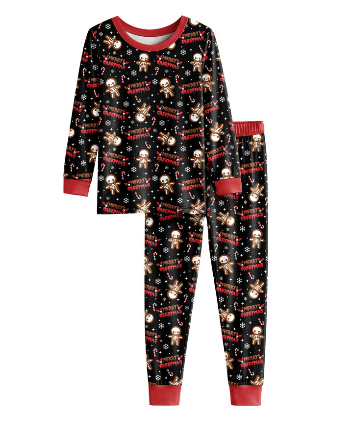 Merry Creepmas Cookies Bamboo Two Piece Long Sleeve Pajama Set