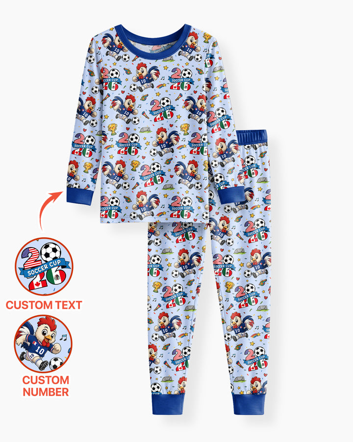 We Are The Champions Soccer Cup 2026 Bamboo Two Piece Long Sleeve Pajama Set