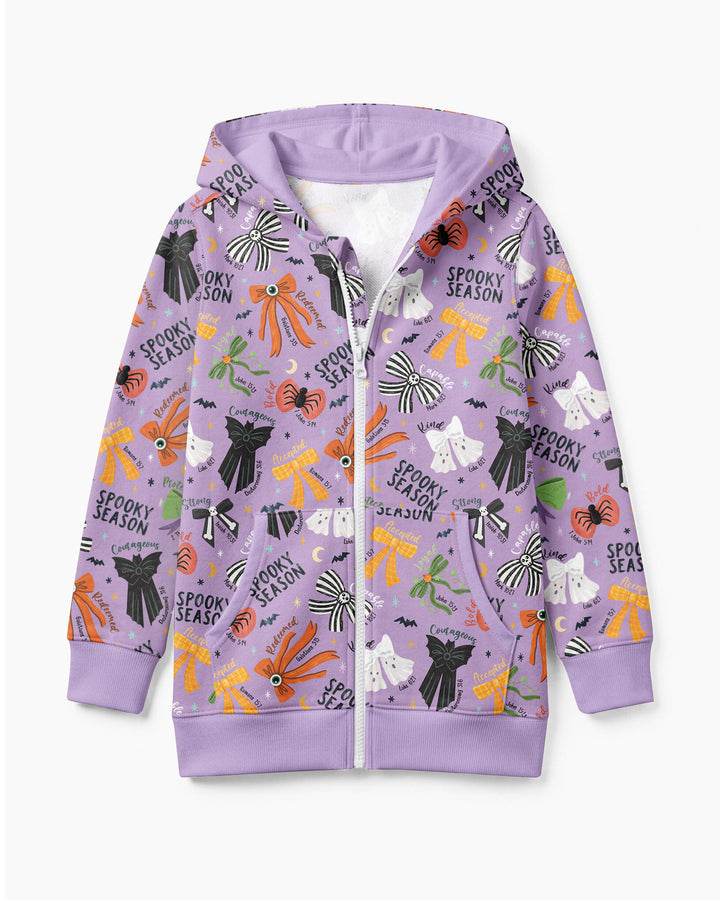 Spooky Bows Spooky Season Bamboo Zip Hoodie