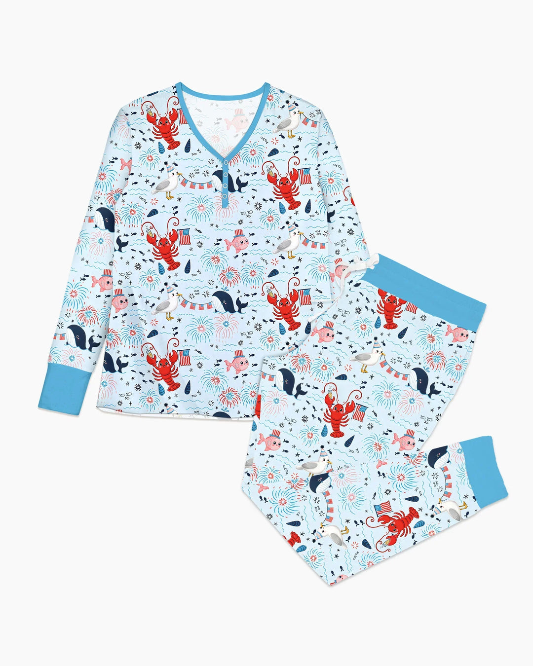 Celebrate 4th of July Family Matching Bamboo Women Pajama Set