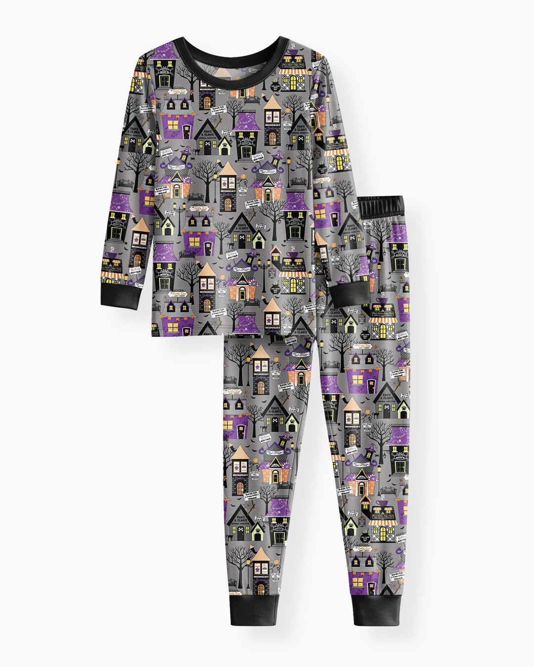 Halloween Hometown Bamboo Two Piece Long Sleeve Pajama Set