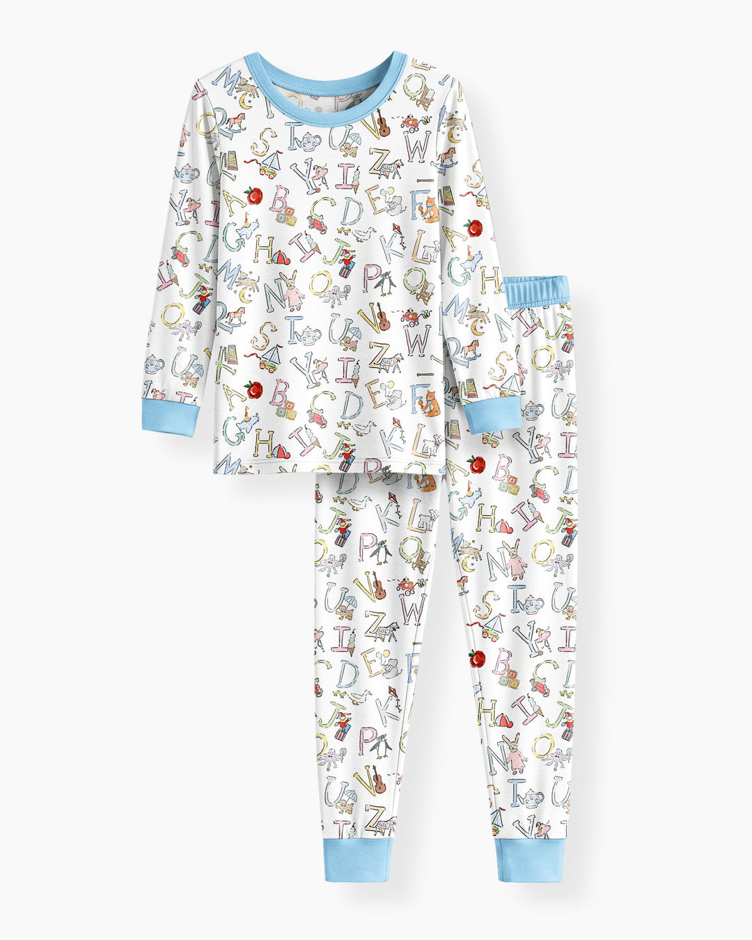 ABC Whimsy Bamboo Two Piece Long Sleeve Pajama Set