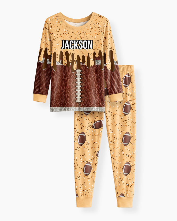 Icecream Drip  Bamboo Two Piece Long Sleeve Pajama Set