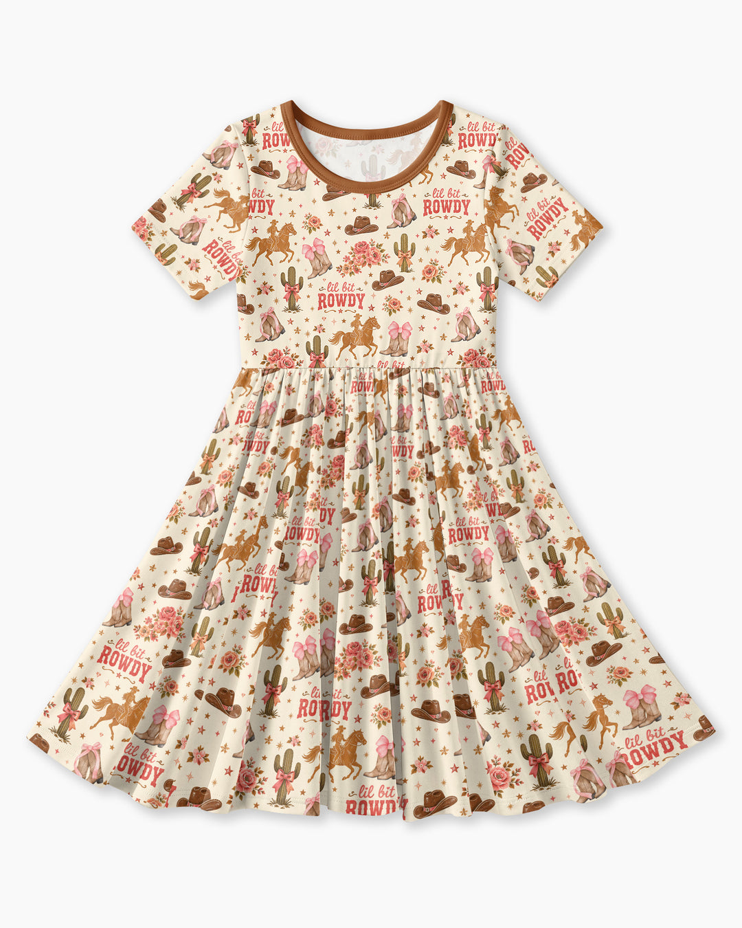 Coquette Cowgirl Lil Bit Rowdy Bamboo Twirl Dress