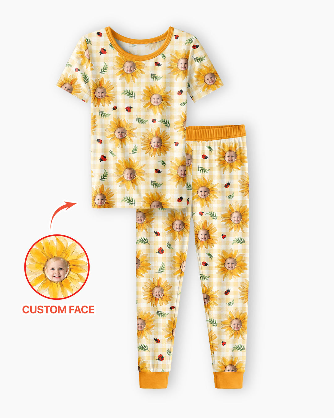 CUSTOM Template Bamboo Two Piece Short Sleeve Pyjamas Set