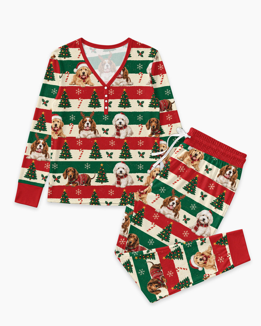 Dog Lover Christmas Bamboo Women Pajama Set
