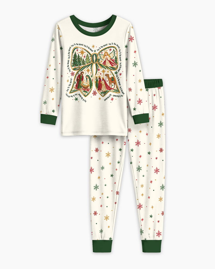 Joy To The World  Bamboo Two Piece Long Sleeve Pajama Set