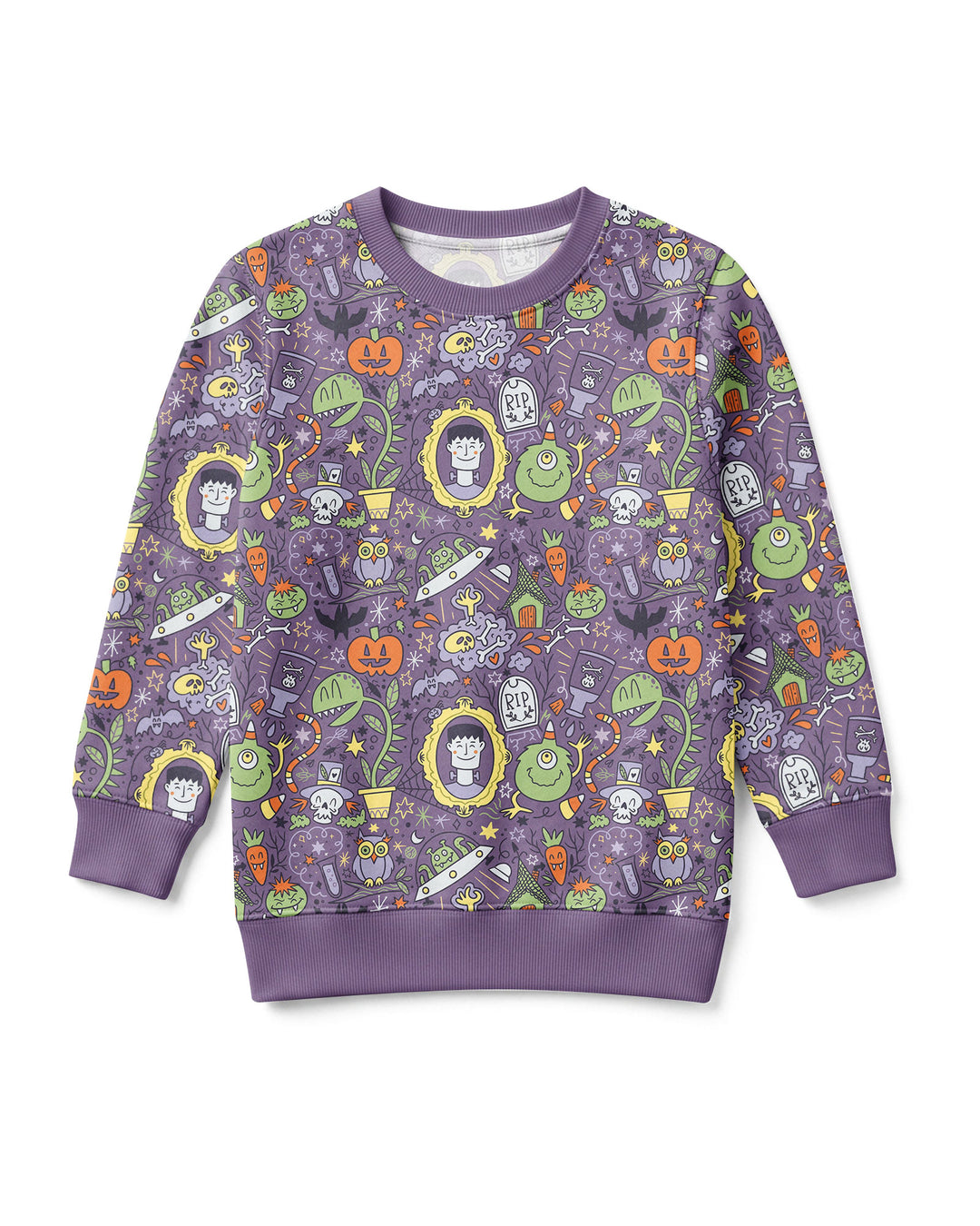 Halloween Monster Fun Bamboo Crewneck Sweatshirt