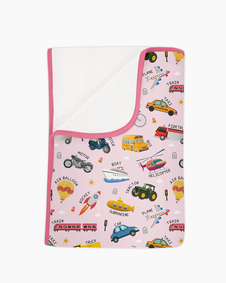 Vehicle Vocabulary Bamboo Blanket