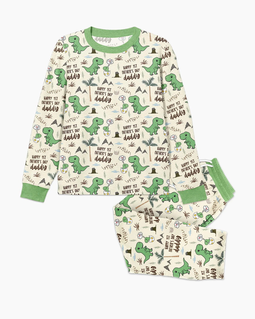 First Father's Day Daddysaurus Bamboo Men's Pajama Set