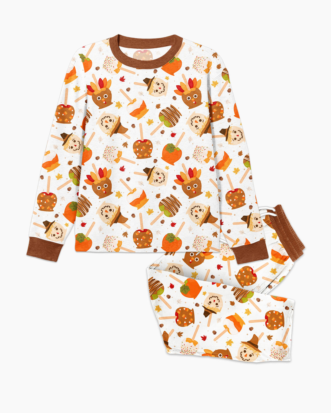Fall Caramel Apple Family Matching Bamboo Men's Pajama Set