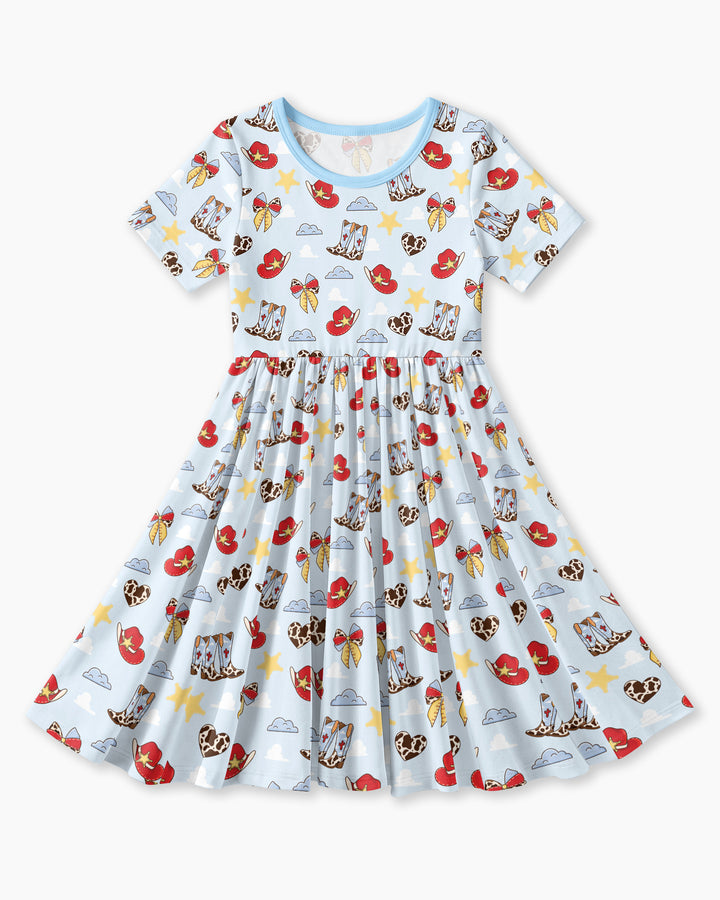 Cowboy Story Bamboo Twirl Dress