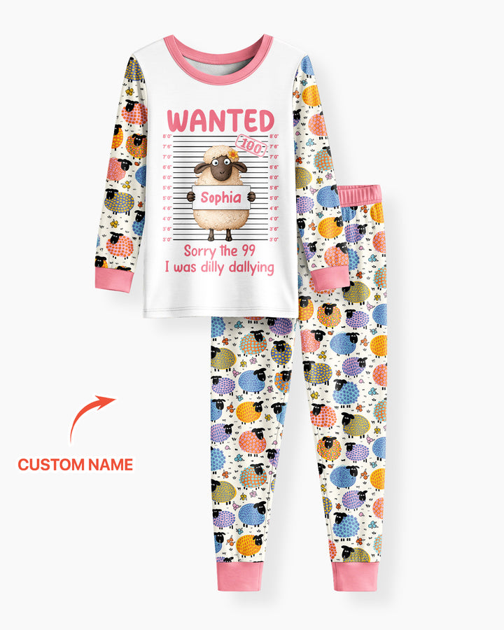 The Lost Sheep Custom Name Bamboo Two Piece Long Sleeve Pajama Set