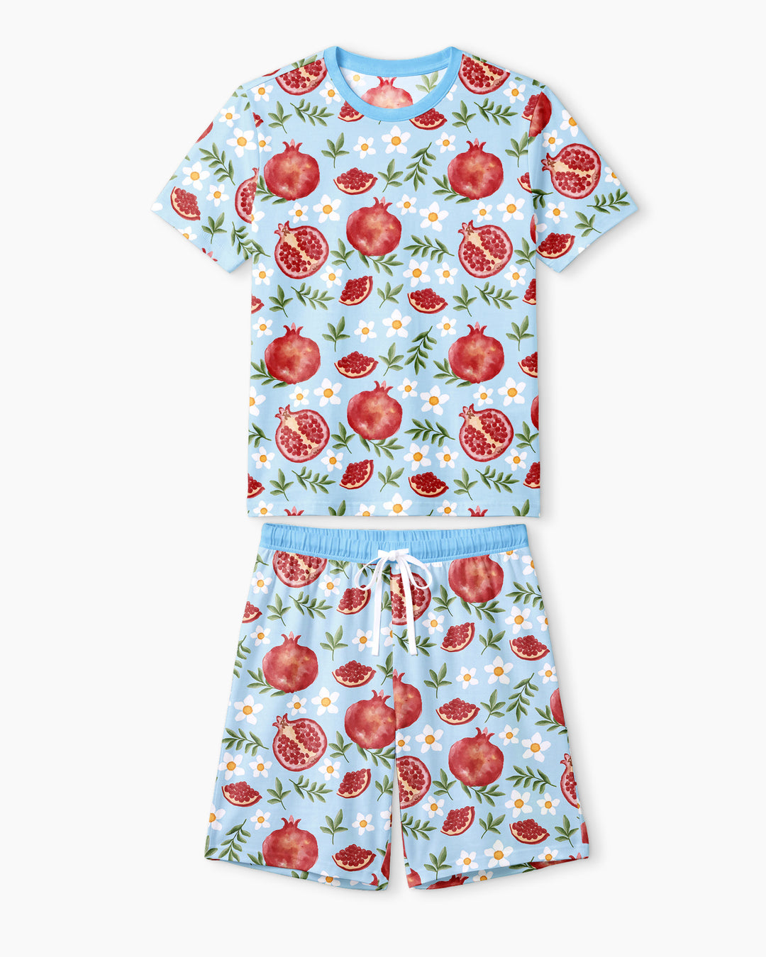 Pomegranate Garden Joy Family Matching Bamboo Men Short Sleeve Short Pajama Set