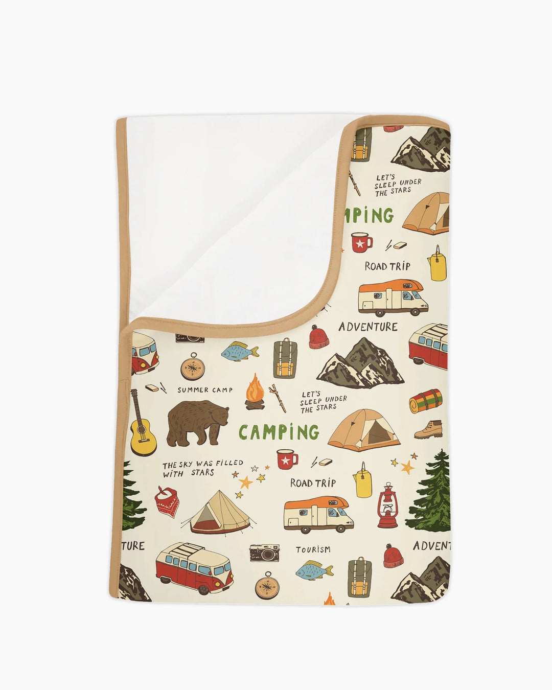 Outdoor Camping Adventure Family Matching Bamboo Blanket