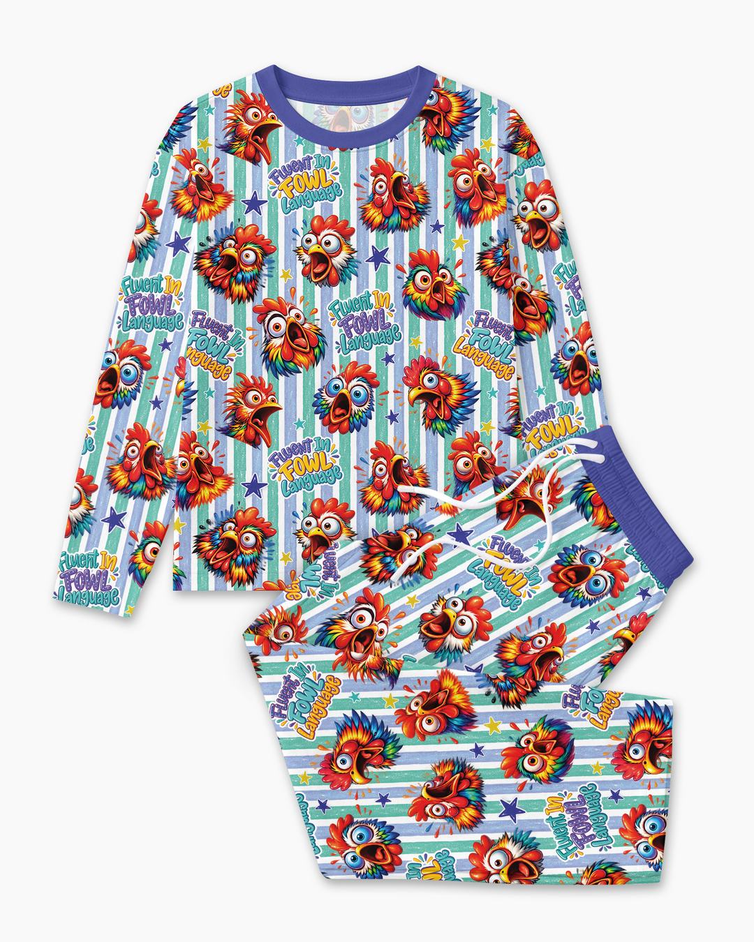 Fluent In Fowl Language Bamboo Men's Pajama Set