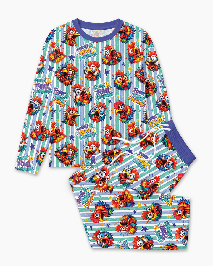 Fluent In Fowl Language Bamboo Men's Pajama Set