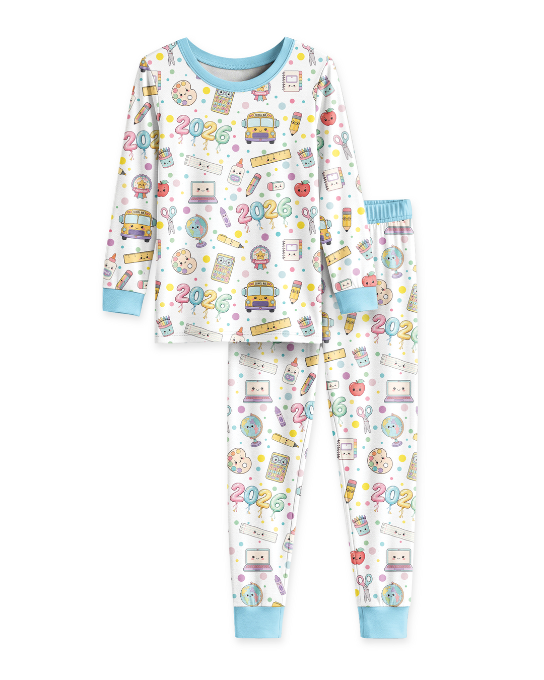 Template Bamboo Two Piece Long Sleeve Pyjamas Set